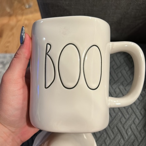 Rae Dunn Artisan Collection Ghost Topper Halloween Coffee Tea Mug - Picture 5 of 7